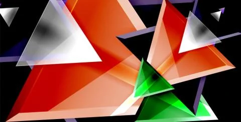 3d triangular vector minimal abstract background design, abstract poster Stock Illustration