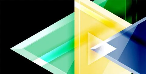 3d triangular vector minimal abstract background design, abstract poster Stock Illustration