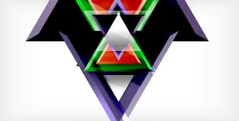 3d triangular vector minimal abstract background design, abstract poster Illustrazione stock