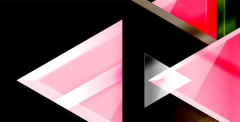 3d triangular vector minimal abstract background design, abstract poster Stock Illustration