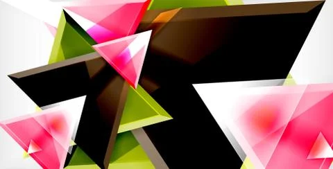3d triangular vector minimal abstract background design, abstract poster Ilustração Stock