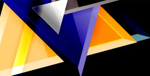 3d triangular vector minimal abstract background design, abstract poster Ilustración de archivo