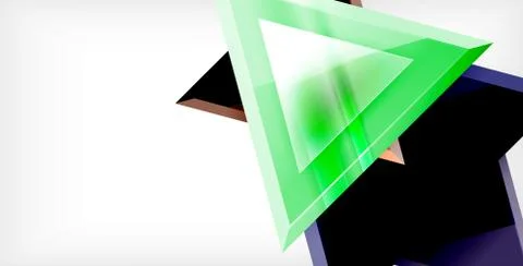 3d triangular vector minimal abstract background design, abstract poster Ilustração Stock
