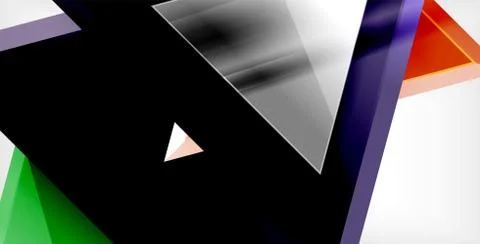 3d triangular vector minimal abstract background design, abstract poster Ilustração Stock