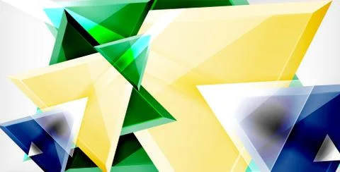 3d triangular vector minimal abstract background design, abstract poster イラスト素材