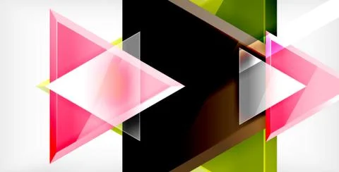 3d triangular vector minimal abstract background design, abstract poster Stock Illustration