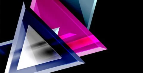 3d triangular vector minimal abstract background design, abstract poster Ilustração Stock