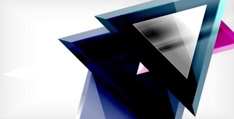 3d triangular vector minimal abstract background design, abstract poster Ilustración de archivo
