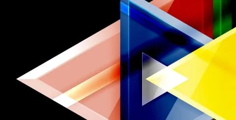 3d triangular vector minimal abstract background design, abstract poster Illustrazione stock