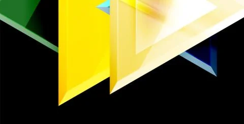 3d triangular vector minimal abstract background design, abstract poster Stock Illustration