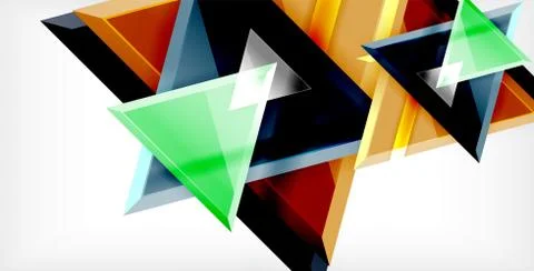 3d triangular vector minimal abstract background design, abstract poster Illustrazione stock