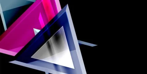 3d triangular vector minimal abstract background design, abstract poster Illustrazione stock