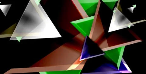 3d triangular vector minimal abstract background design, abstract poster Illustrazione stock
