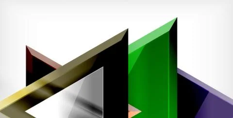 3d triangular vector minimal abstract background design, abstract poster イラスト素材