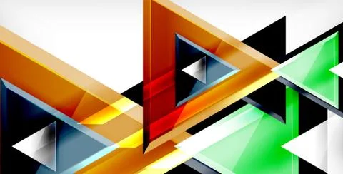 3d triangular vector minimal abstract background design, abstract poster Stockillustratie