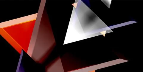 3d triangular vector minimal abstract background design, abstract poster Stock Illustration