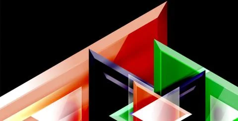 3d triangular vector minimal abstract background design, abstract poster Stock Illustration