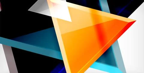 3d triangular vector minimal abstract background design, abstract poster Illustrazione stock