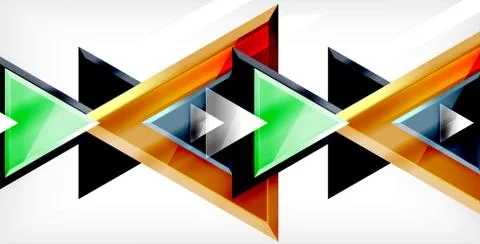 3d triangular vector minimal abstract background design, abstract poster Stock Illustration
