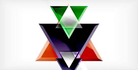 3d triangular vector minimal abstract background design, abstract poster Stock Illustration