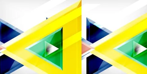 3d triangular vector minimal abstract background design, abstract poster Stock Illustration