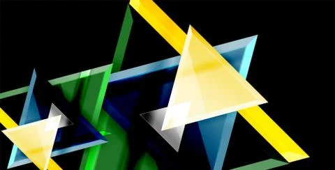 3d triangular vector minimal abstract background design, abstract poster Illustrazione stock