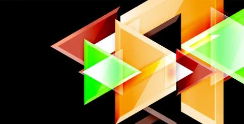 3d triangular vector minimal abstract background design, abstract poster Stock Illustration