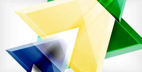 3d triangular vector minimal abstract background design, abstract poster Stock Illustration