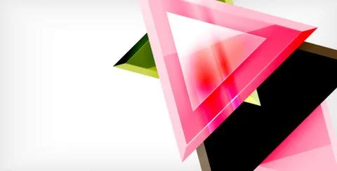 3d triangular vector minimal abstract background design, abstract poster Illustrazione stock