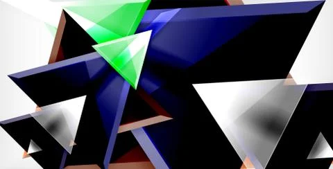 3d triangular vector minimal abstract background design, abstract poster イラスト素材