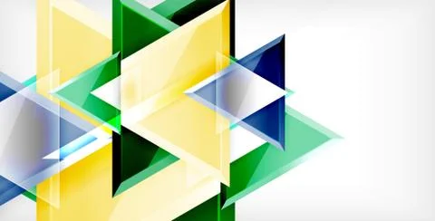 3d triangular vector minimal abstract background design, abstract poster イラスト素材