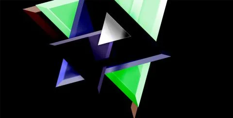 3d triangular vector minimal abstract background design, abstract poster Illustrazione stock