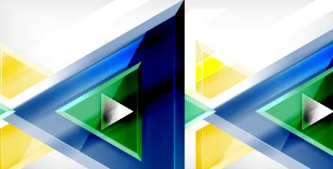 3d triangular vector minimal abstract background design, abstract poster Illustrazione stock