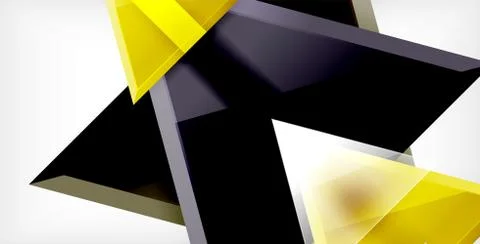 3d triangular vector minimal abstract background design, abstract poster Stock Illustration