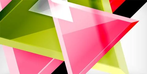 3d triangular vector minimal abstract background design, abstract poster Illustrazione stock