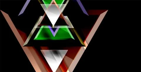 3d triangular vector minimal abstract background design, abstract poster Illustrazione stock