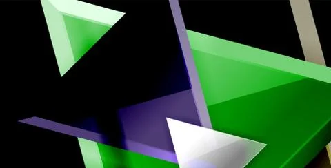 3d triangular vector minimal abstract background design, abstract poster Stock Illustration