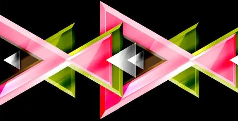 3d triangular vector minimal abstract background design, abstract poster Ilustración de archivo