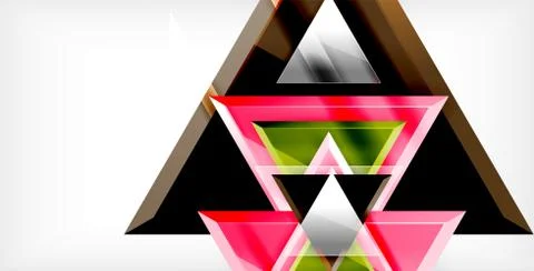 3d triangular vector minimal abstract background design, abstract poster Illustrazione stock