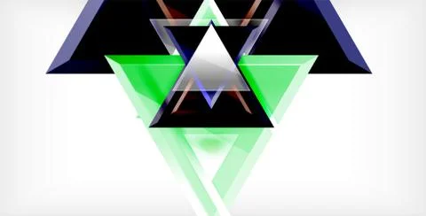 3d triangular vector minimal abstract background design, abstract poster Illustrazione stock