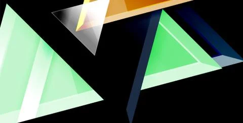 3d triangular vector minimal abstract background design, abstract poster Stock Illustration