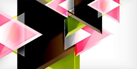 3d triangular vector minimal abstract background design, abstract poster Illustrazione stock