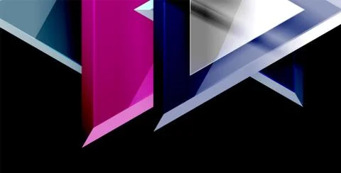 3d triangular vector minimal abstract background design, abstract poster Stock Illustration
