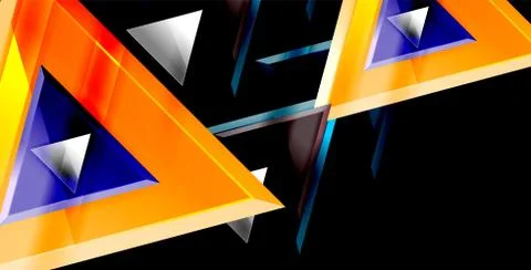 3d triangular vector minimal abstract background design, abstract poster Illustrazione stock