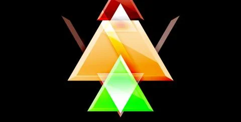 3d triangular vector minimal abstract background design, abstract poster Stock Illustration