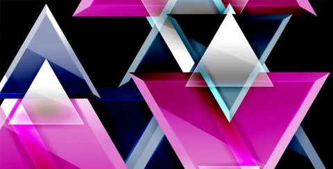 3d triangular vector minimal abstract background design, abstract poster Illustrazione stock