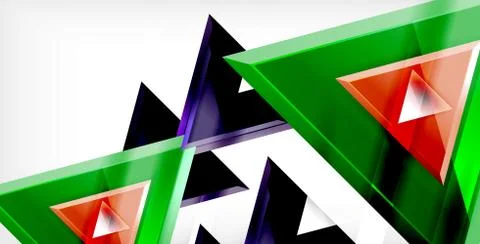 3d triangular vector minimal abstract background design, abstract poster Stock Illustration