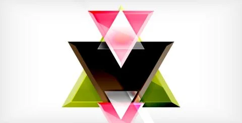 3d triangular vector minimal abstract background design, abstract poster Stock Illustration