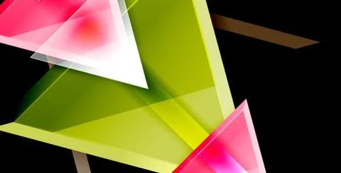 3d triangular vector minimal abstract background design, abstract poster Stock Illustration