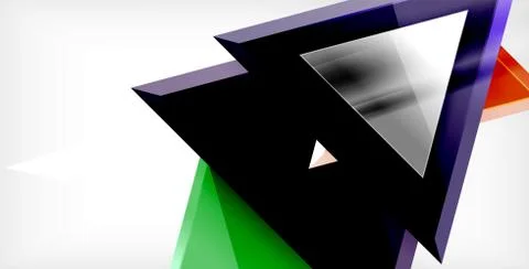 3d triangular vector minimal abstract background design, abstract poster Ilustración de archivo